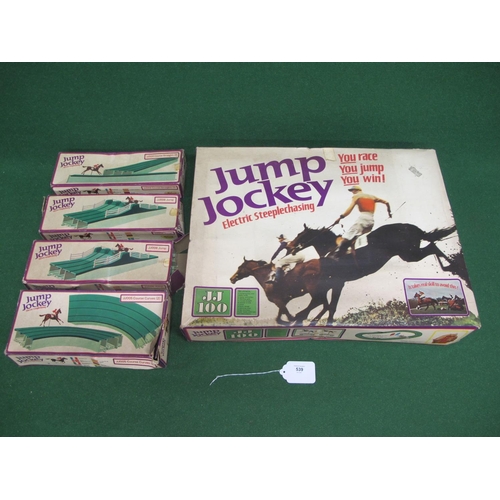 539 - Boxed with transformer Minimodels-Triang Ltd Jump Jockey electric steeplechasing game with four boxe... 