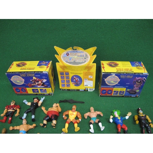 542 - Twenty one loose WWE/WWF action figures to include: Hulk Hogan, Virgil and Road Warriors Legion Of D... 