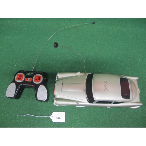 546 - Remote control 007 James Bond's Aston Martin DB5 battery powered, plastic car - 11