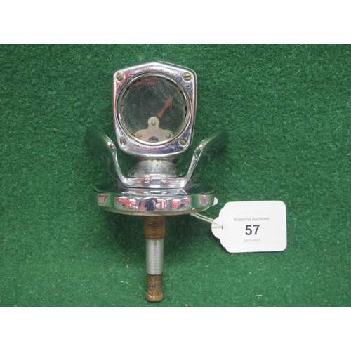 57 - Chromed Wilmot-Breedon Regent calometer with mascot wings and screw cap