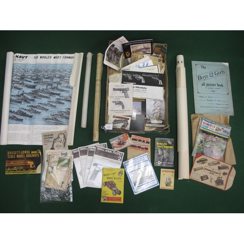 572 - Large box full of model and model making ephemera, leaflets, booklets and catalogues from the 20th c... 