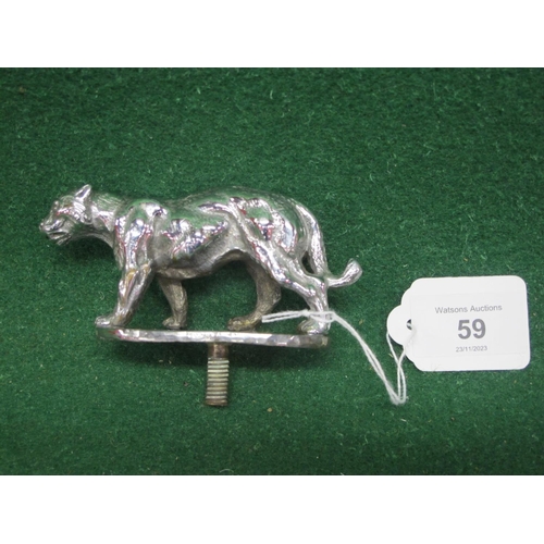 59 - Unmarked chromed panther mascot - 4.25