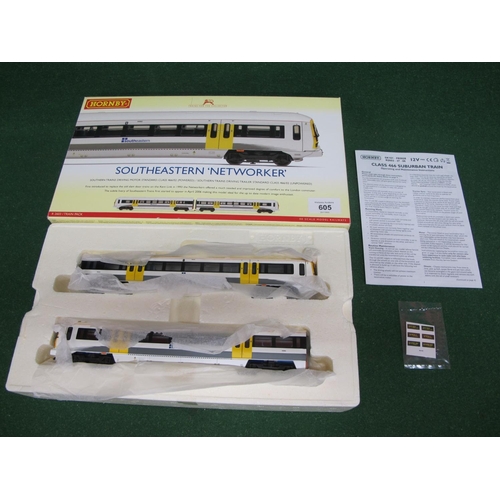 605 - Hornby OO scale R2603 Class 466/02 Networker two car train pack in South Eastern livery with instruc... 