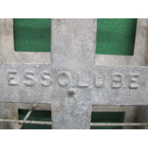 64 - Galvanised Essolube oil bottle crate marked Property Of AAO Co. Ltd - 14.5