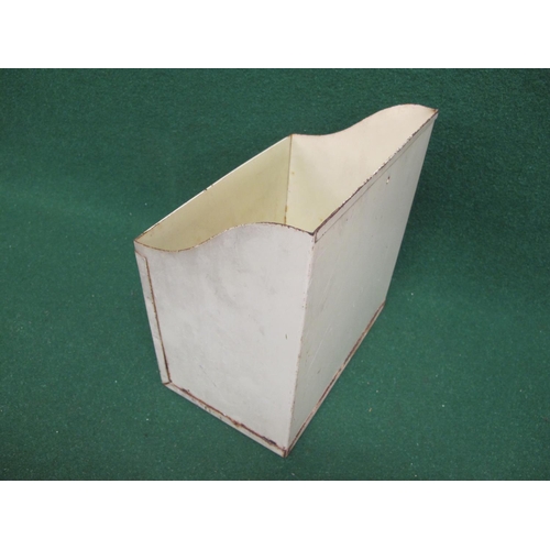 70 - Wall mounted folded steel Shell Lubrication card holder finished in cream with Shell logo - 9