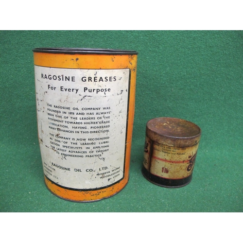 71 - Possibly 8lb can of Ragosine grease (3/4 full) from Ragosine Oil Co Ltd, London & Leeds, Correct Lub... 