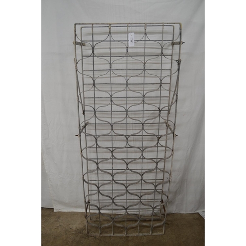 38 - Galvanised metal wine bottle rack to hold ninety six bottles - 58