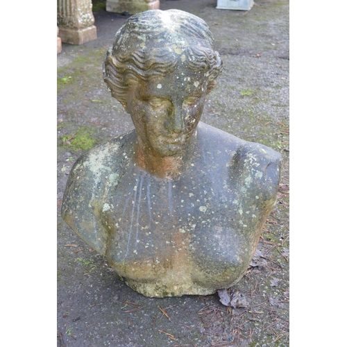 5 - 20th century marble bust of a nude lady - 26.25