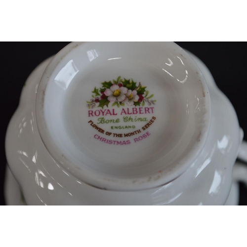 78 - Royal Albert Flowers Of The Month tea cups and saucers to comprise eleven out of twelve months (Apri... 