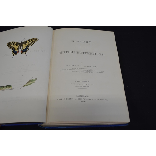 159 - A History Of British Butterflies by the Rev FO Morris BA, 6th Edition with seventy two hand coloured... 