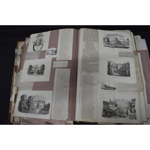 178 - 19th century scrap book containing a good quantity of pictures and page cuttings