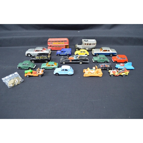 115 - Quantity of unboxed Corgi vehicles to include: two Batmobiles and an Aston Martin DB5 etc, all playw... 