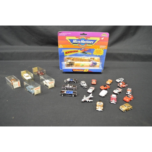 117 - Quantity of Micro Machine vehicles together with five Wiking model cars