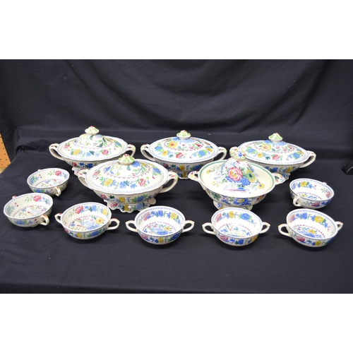 12 - Large collection of Mason's Regency pattern tea and dinnerware to comprise: approx 250 pieces includ... 