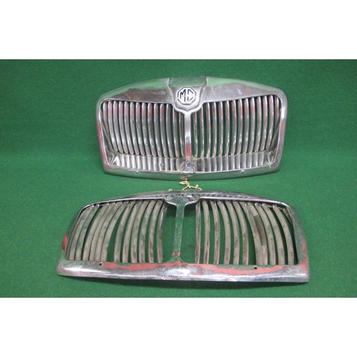 15 - Two second hand chromed MG radiator grills for MGA MkI 1500 and MkII 1500