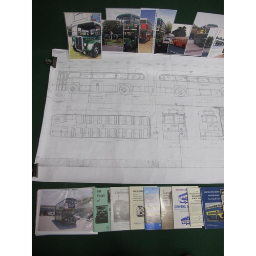 21 - Quantity of bus ephemera to include: Southdown and Maidstone & District timetables, soft back bus hi... 