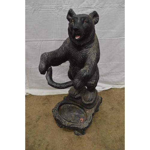 4 - Late 20th century Black Forest style resin stick stand in the form of a bear standing on hind legs -... 