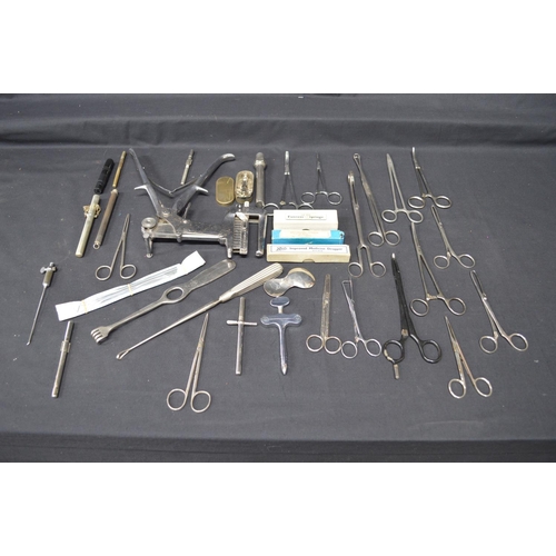 50 - Collection of surgical tools to include a Young & Son stitching tools