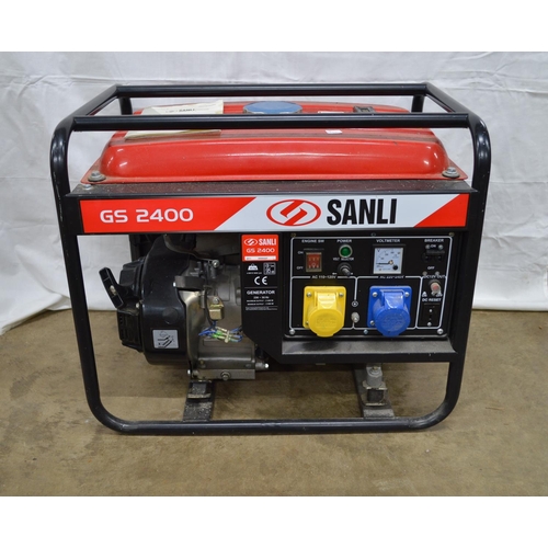 7 - Sanli GS2400 generator, 4KW @ 3000 rpm, 230-50HZ (sold as seen, untried and untested)