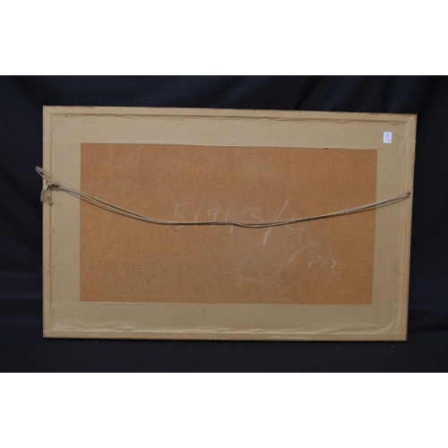 180B - EM Earp (Edwin Earp 1851-1945) watercolour of fishing boats with mountains beyond, in glazed gilt fr... 