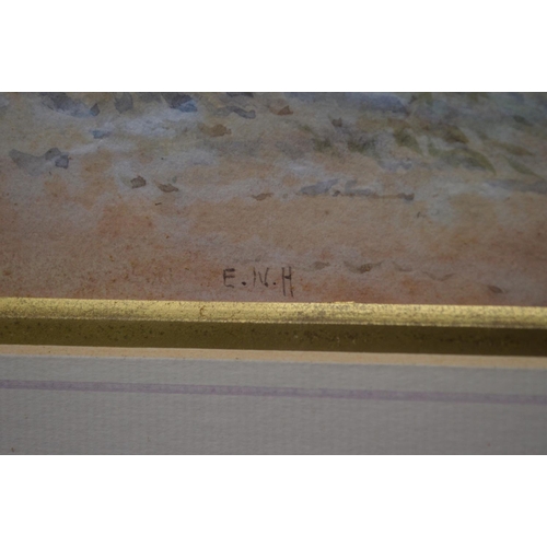 190A - Edward William Hereford, RN (1884-1915) watercolour titled Girls On Beach, No. 123 and signed EWH, i... 