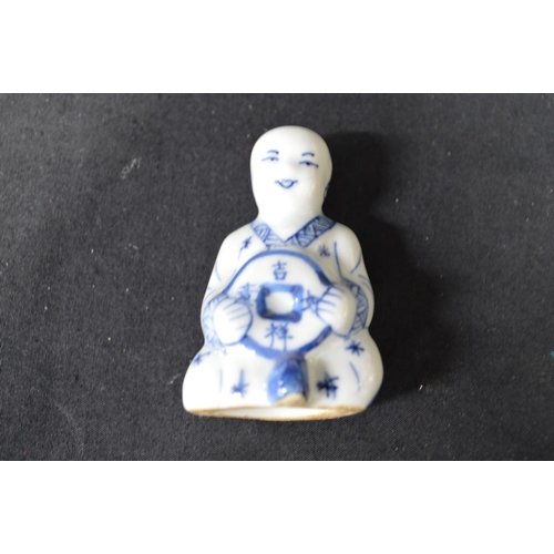 233 - Group of Chinese and Japanese ceramics to comprise: shaped Bonsai pot, jar and cover, vase, four sce... 