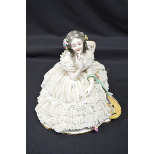 246 - Group of six Naples, Dresden and Aelteste Volkstedter figures