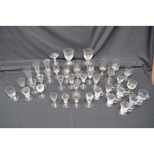 270 - Collection of forty two Victorian and other stemmed drinking glasses and custard cups