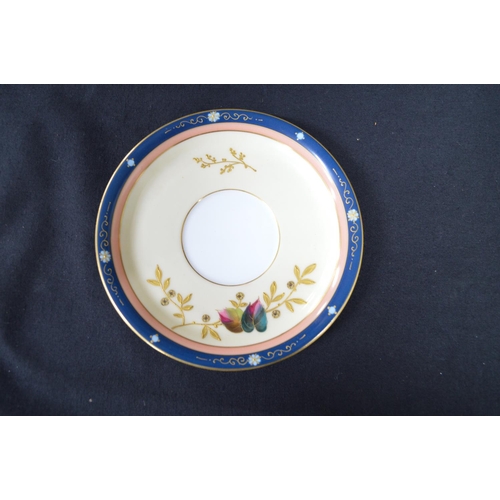 273 - GD&C porcelain teaset having floral decoration on a cream ground and comprising: teapot, sugar bowl,... 