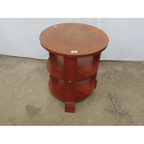 450 - Belweb (Trademark) mid century three tier circular occasional table, standing on three block feet - ... 