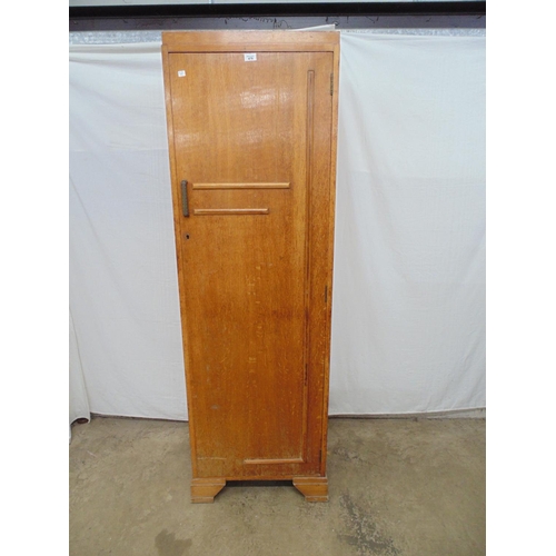 479 - CWS Ltd Cabinet & Upholstery Works, Pelaw, oak 1930's hall wardrobe having single door opening with ... 