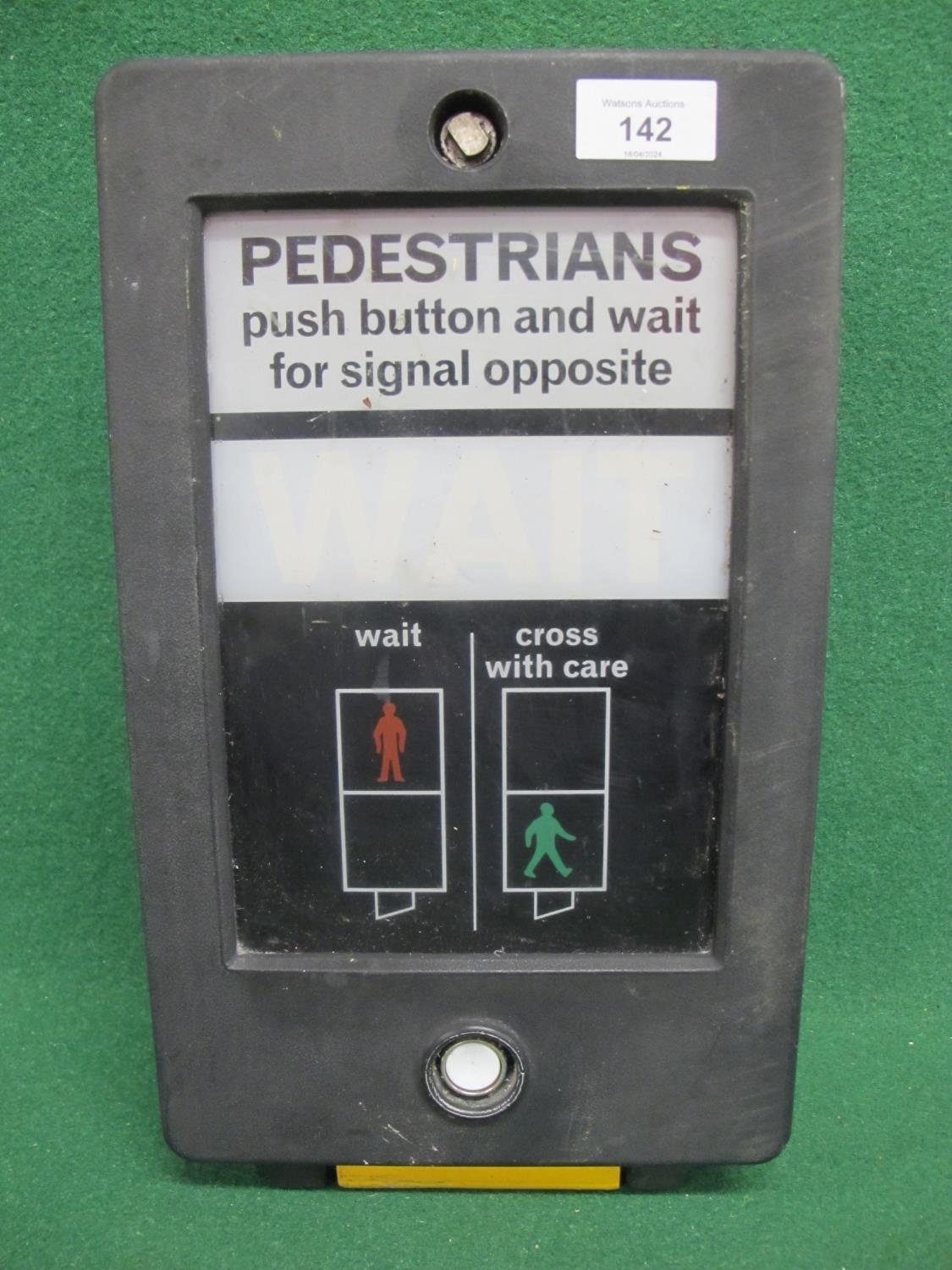Pedestrian crossing push button Wait/Cross With Care unit for post ...