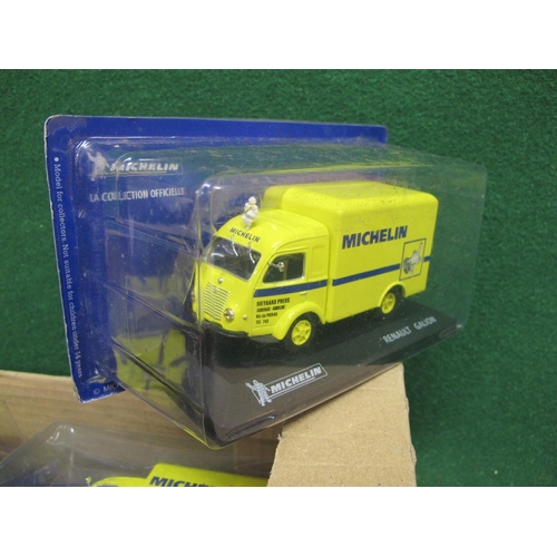 16 - Eight boxed 2005 Official Michelin Collection diecast Renault Galion delivery vans with Bibendums on... 