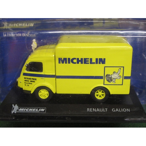 16 - Eight boxed 2005 Official Michelin Collection diecast Renault Galion delivery vans with Bibendums on... 