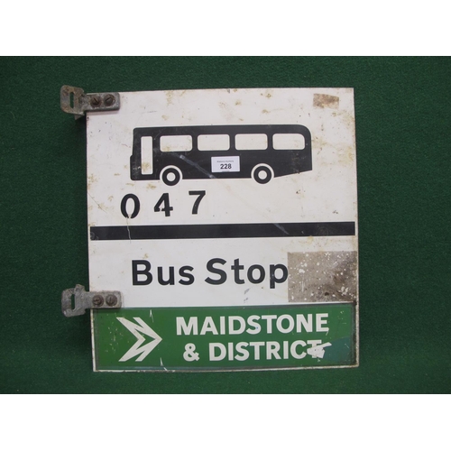 Double sided aluminium Bus Stop sign with Maidstone & District and ...