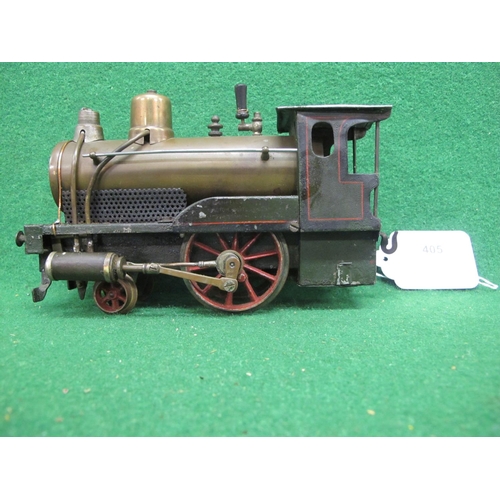 405 - Early Bing Gauge 1 live steam German 2-2-0 locomotive with double acting fixed cylinders exhausting ... 