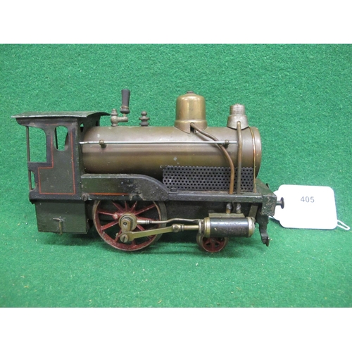 405 - Early Bing Gauge 1 live steam German 2-2-0 locomotive with double acting fixed cylinders exhausting ... 