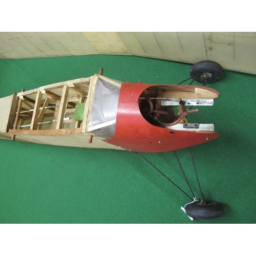 406 - Large old wood and dope-skin radio controlled monoplane Miss America with a 7' wingspan (needs resto... 