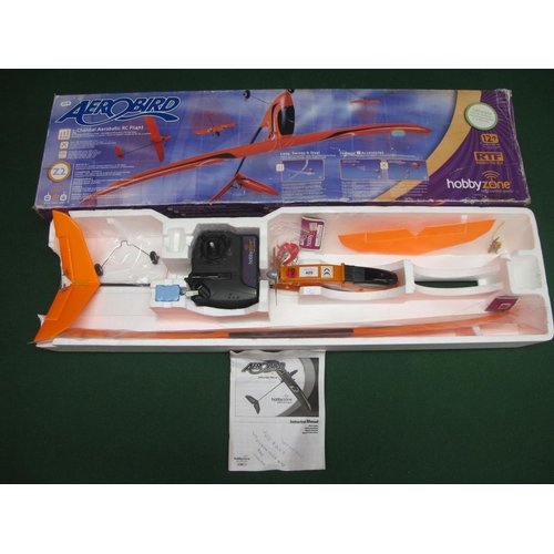 409 - Aerobird radio controlled stunt plane with instructions from Hobby Zone, - plane 30