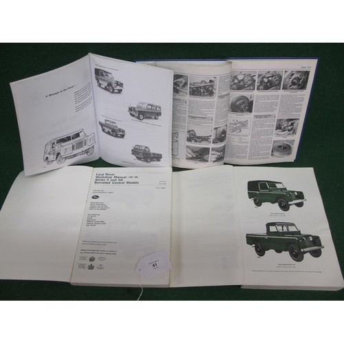 41 - 1st Edition (March 1969) Land Rover Series II and IIA Repair & Operation Manuals Parts I & II, and L... 