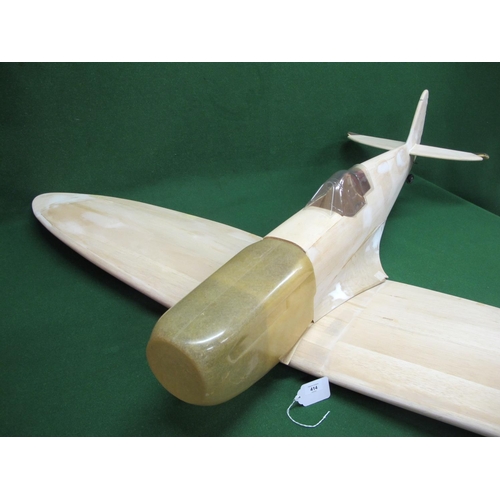 414 - DB Models Spitfire Mk1A.  This approx 1:5/4 scale balsa and plywood model is designed to be radio co... 