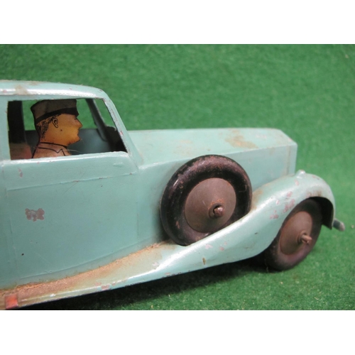 421 - Rare Betal (England) diecast clockwork Rolls Royce with tinplate driver and base - 10