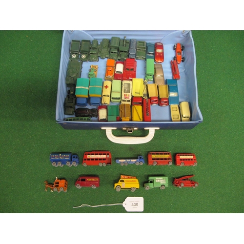 430 - Case of approx fifty loose, small, Lesney/Matchbox vehicles (mostly in good condition)