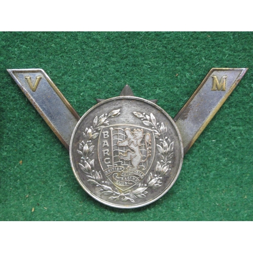 47 - Three car badges to comprise: Invicta Military Vehicle Preservation Society, chrome RAC No. 89007 an... 