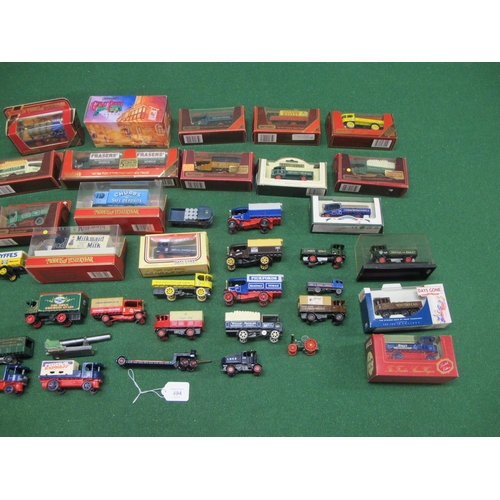 494 - Thirty seven boxed and loose metal and plastic steam lorry models from: Matchbox, Days Gone and Corg... 