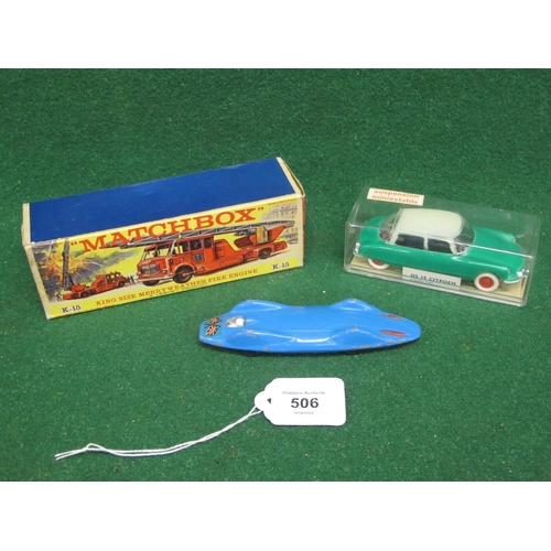 506 - Boxed 1960's Matchbox King-size K15 Merryweather Fire Engine for Kent Fire Brigade, a display boxed ... 