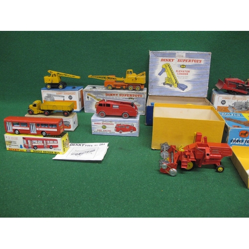 522 - Box of seven boxed Dinky Supertoys to comprise: 283 Bus, 521 Bedford, 561 Bulldozer, 571 Coles Crane... 