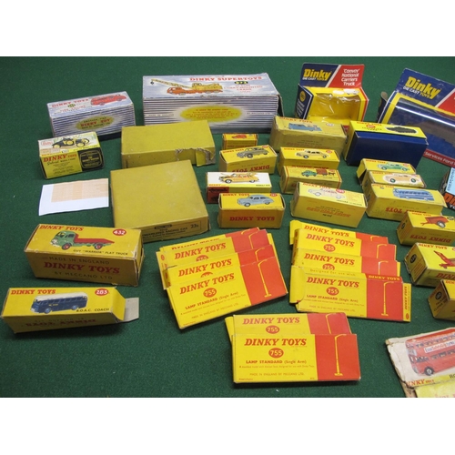 523 - Quantity of EMPTY boxes for 1950's-1970's Dinky vehicles and accessories to include trade boxes for ... 