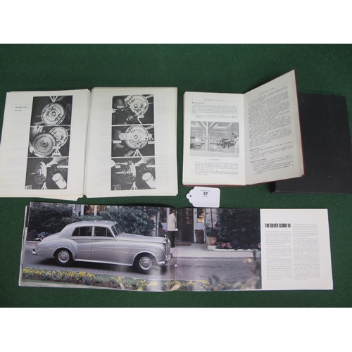 57 - Rolls Royce service instruction leaflets for 1940's and 1950's, 1969 Technical Manual, handbook for ... 