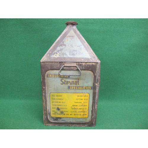 59 - Pyramid can with cap and handle for Sternol - British Made By A British Firm, wording legible on all... 